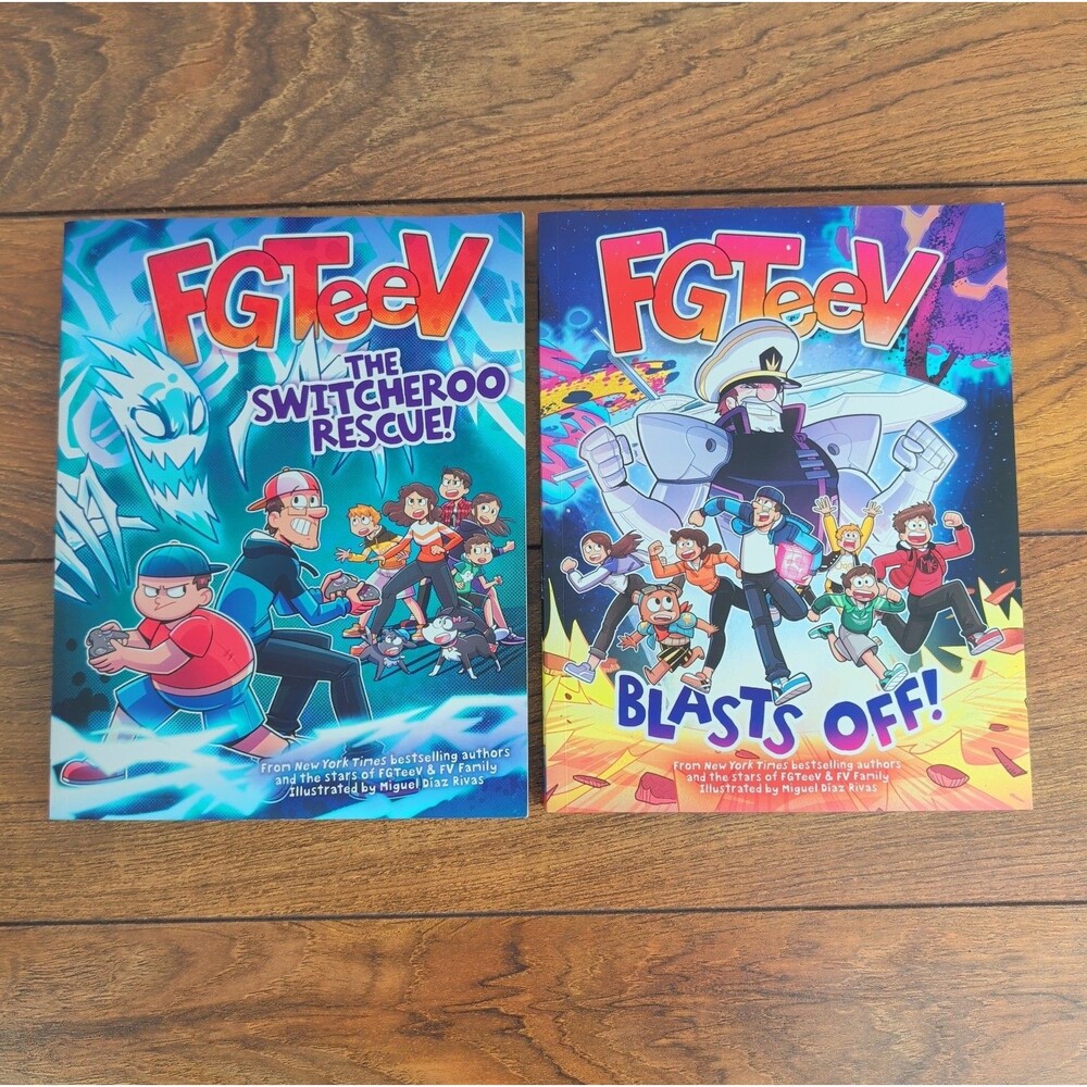 FGTeeV Graphic Novel 2-Book Bundle: Blasts Off! & The Switcheroo Rescue Kid Book